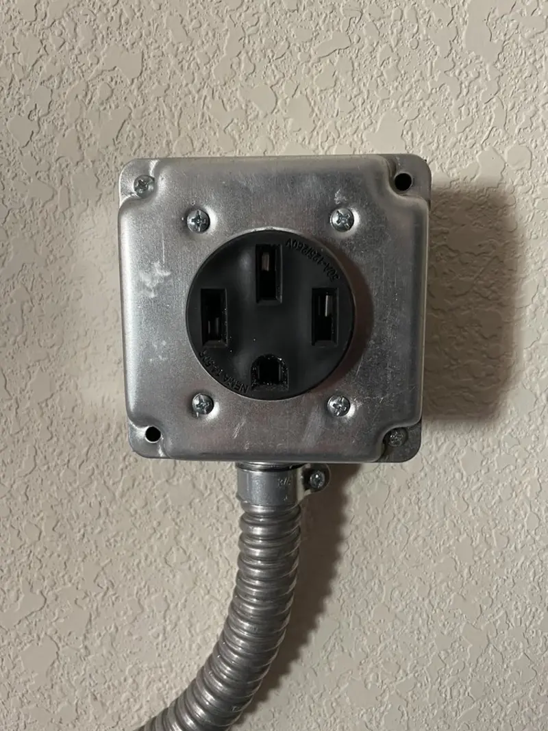 NEMA 14-50 outlet installed for Electrical Panel Upgrade in West Earl